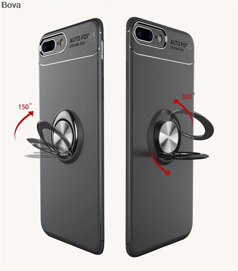 ТПУ силиконовый чехол для iPhone 7 8 с подставкой Чехол кольцом пальца Plus