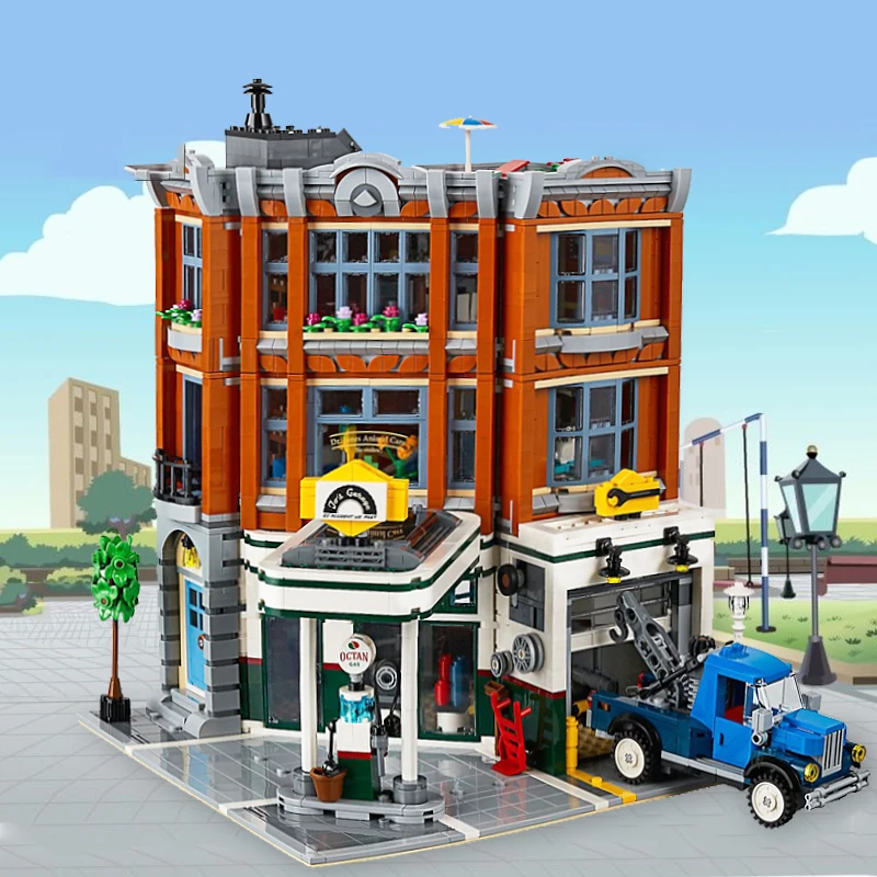 

2488pcs Creator 5 in 1 Corner Club LED Light Model Building Blocks House Bricks Set City Street View Children Adult Toys Gift