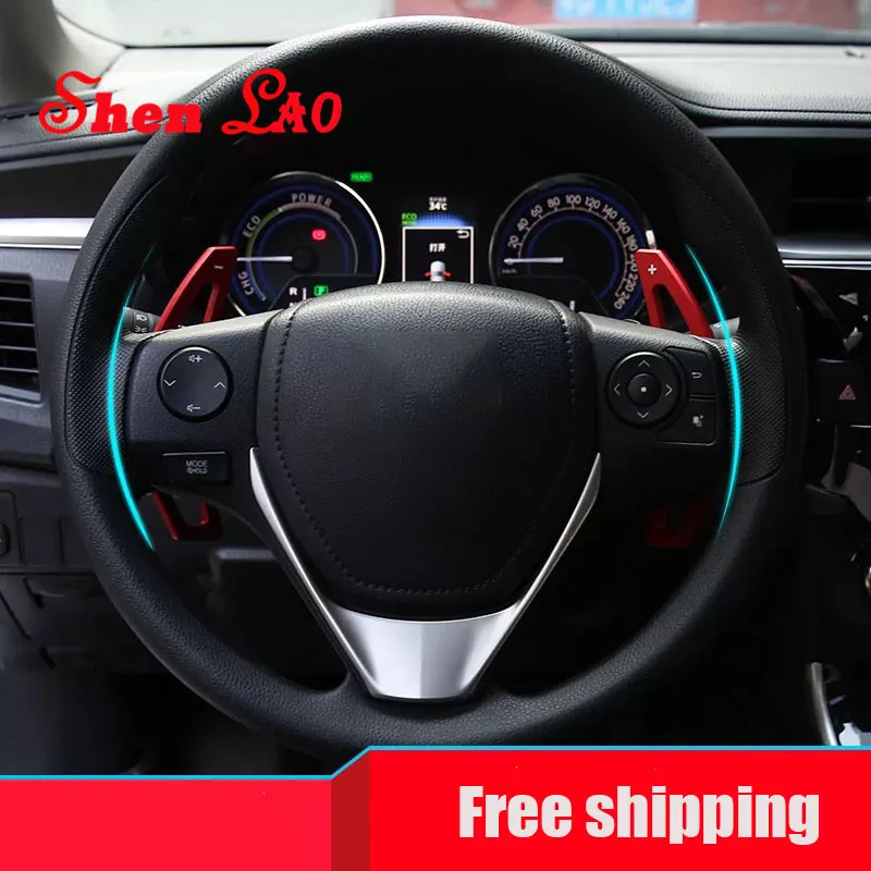 

Shenlao Aluminum Alloy Steering Wheel Shift Paddle Extension Shifters Replacement for Toyota Corolla car styling