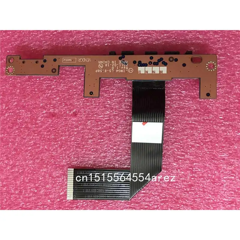 New Original laptop Lenovo G780 mouse button LED Board with Cable PIWG4 LS-6758P 90000404