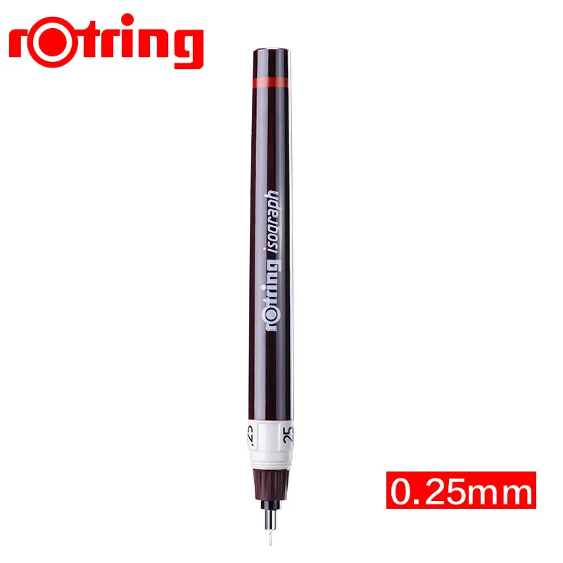 Германия Rotring изограф игольчатая ручка 0,1-0,8 мм ручка для рисования ручная роспись ручка крючок линия ручка с добавляемыми чернилами 1 шт - Цвет: 025MM