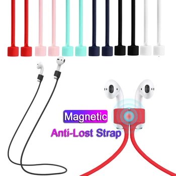 

Silicone Anti Lost Magnetic Strap Loop String Rope Cable Cord For Air Pods Apple Earphone Headphone Rope Accessory