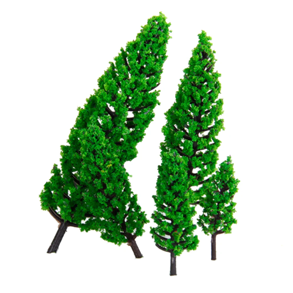 30x Model Railroads & Trains Building Painted Trees Miniature 4.8-16cm HO N 1:50-1:150