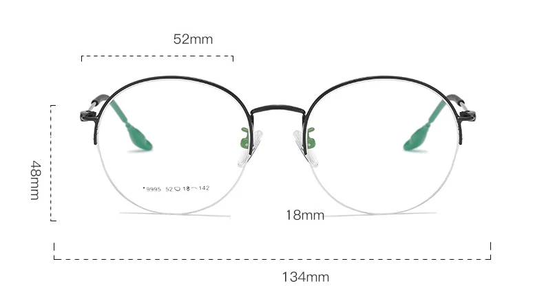 Металлические женские круглые оптические очки с оправой, красивые модные мужские очки с полуоправой Armacao для женщин, по рецепту на заказ