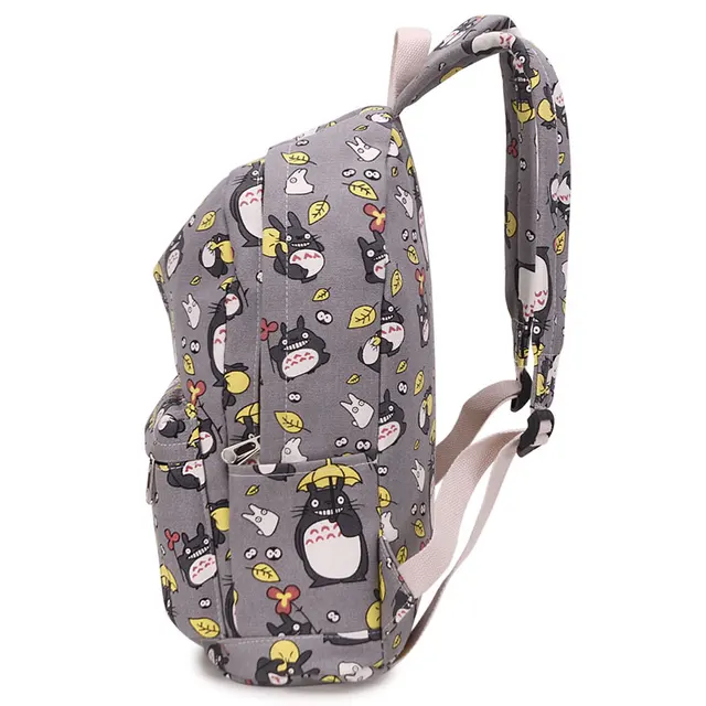 Totoro Printing Canvas Backpack School Bags