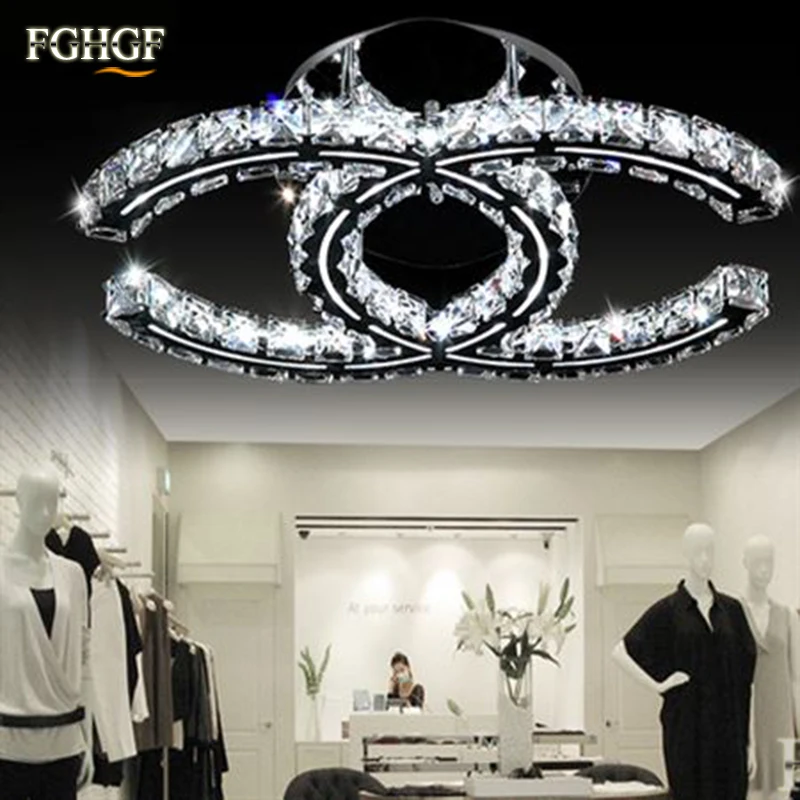 

Flush Mount Ceiling Light Moderna New Creative LED K9 Crystal Ceiling Lights Living Room Dining Room Bedroom Lamp