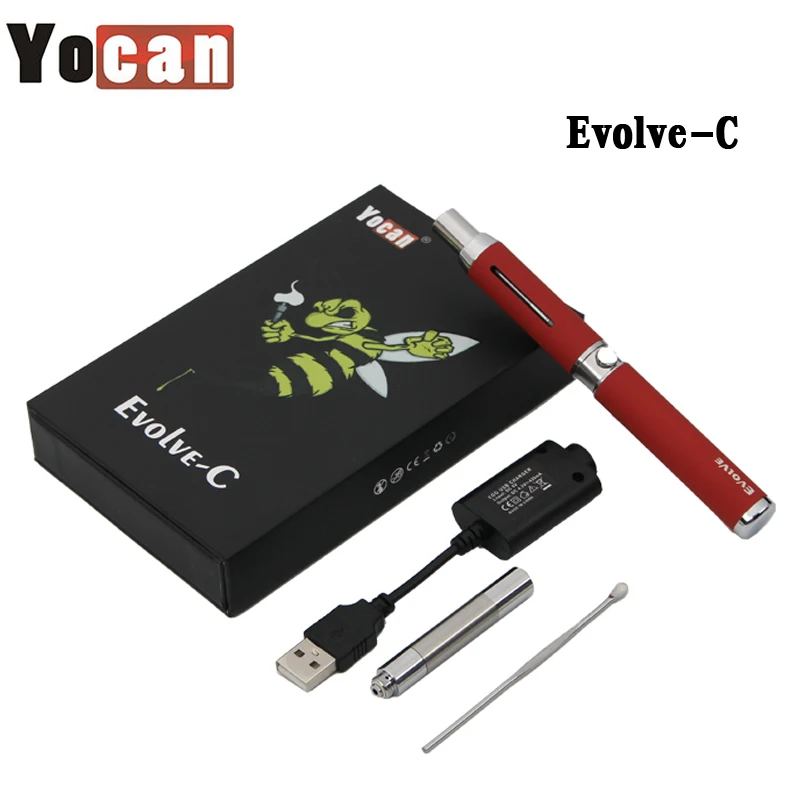 

Original E Cigarette Yocan Evolve-C Kit special version 2 in 1 Vapor Wax & CBD Atomizer Vaporizer Portable Evolve C Vape Pen