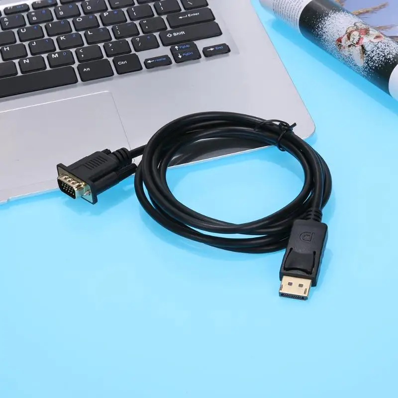 1,8 м DisplayPort папа-VGA папа адаптер конвертер кабель DP к VGA Аудио Видео шнур провод для компьютера проектор