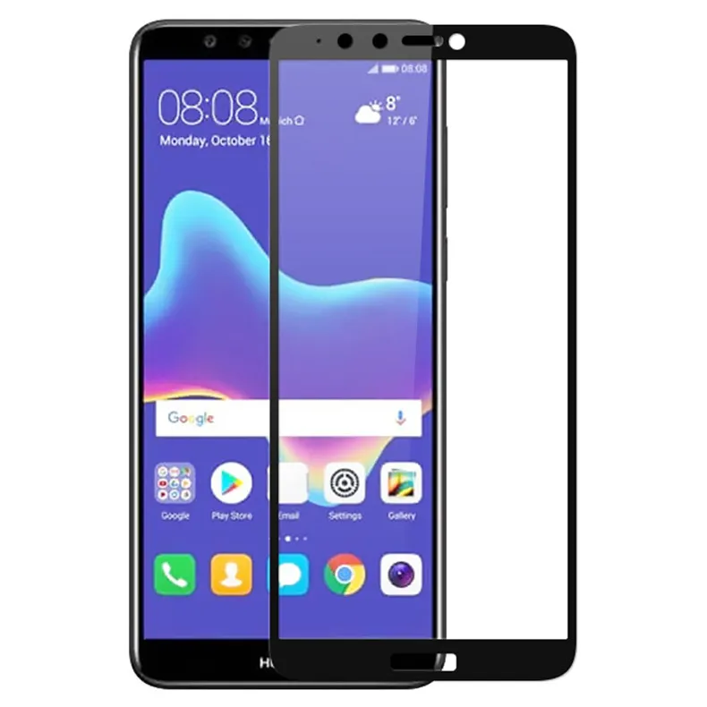 2 шт для Huawei Y9 2018 3D полное покрытие закаленное стекло Защита экрана 9H защитная