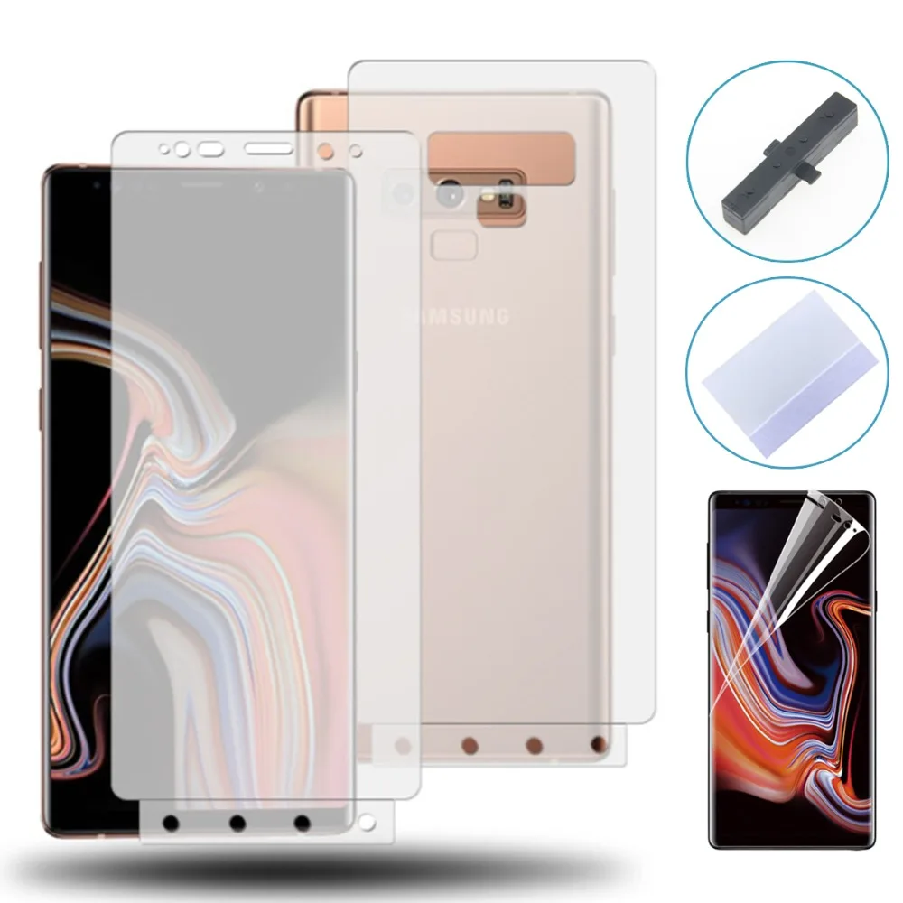 3D полное покрытие Nano пленка Note 9 8 Защита экрана для Samsung Galaxy S8 S9 S10 Plus A50 Передняя и
