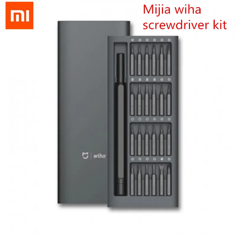 

Xiaomi Mijia Wiha Daily Use Screw Kit 24 Precision Magnetic Magnetic Bits Alluminum Box DIY Screw Driver Set For Smart home C2