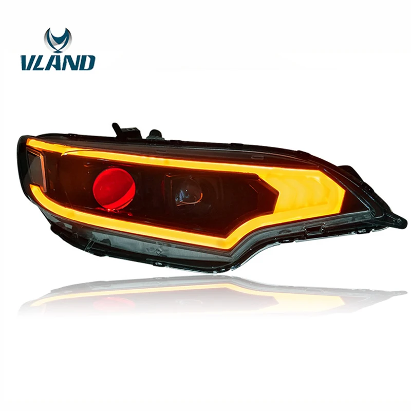 

Vland Factory Car Accessories Head Lamp for Honda Fit GK5 2014-2018 LED Head Light with Demon Eye and Daytime Running Light