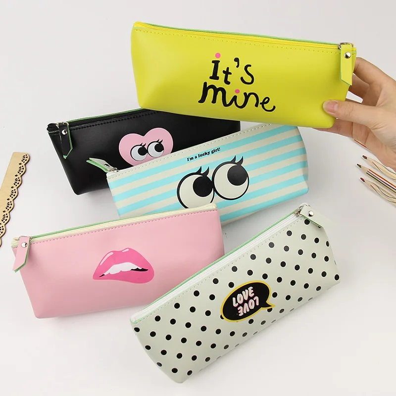 1PC-Creative-Pencil-Case-PU-Leather-School-Supplies-Stationery-Gift-Cute-Modern-Girl-Pencil-Box-Pencilcase