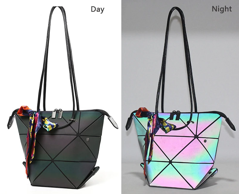 Nevenka Women Luminous Handbag Leather Shoulder Bag Women Geometric Handbags 2018 Large Tote Bag for Women Leather Crossbody Bag04