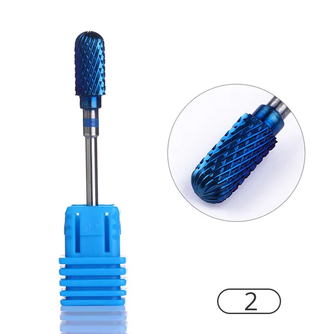 Синие сверла для ногтей конусная форма пилка для ногтей электрические инструменты для маникюра для ногтей сверлильный станок Фрезерные фрезы - Цвет: Pattern2