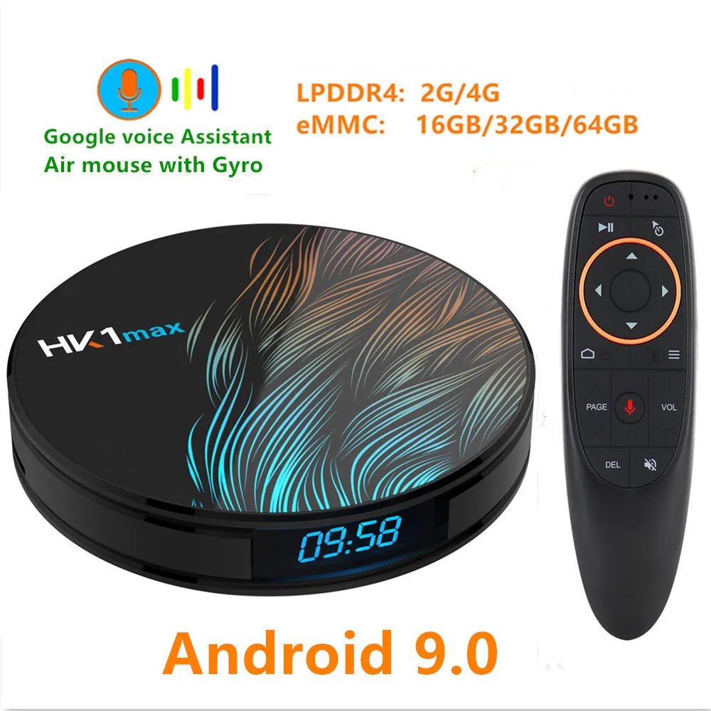 Android 9,0 Smart tv BOX Google Assistant RK3328 4 г 64 г ТВ приемник 4 к Wifi медиаплеер Play Store Бесплатные приложения быстрая приставка