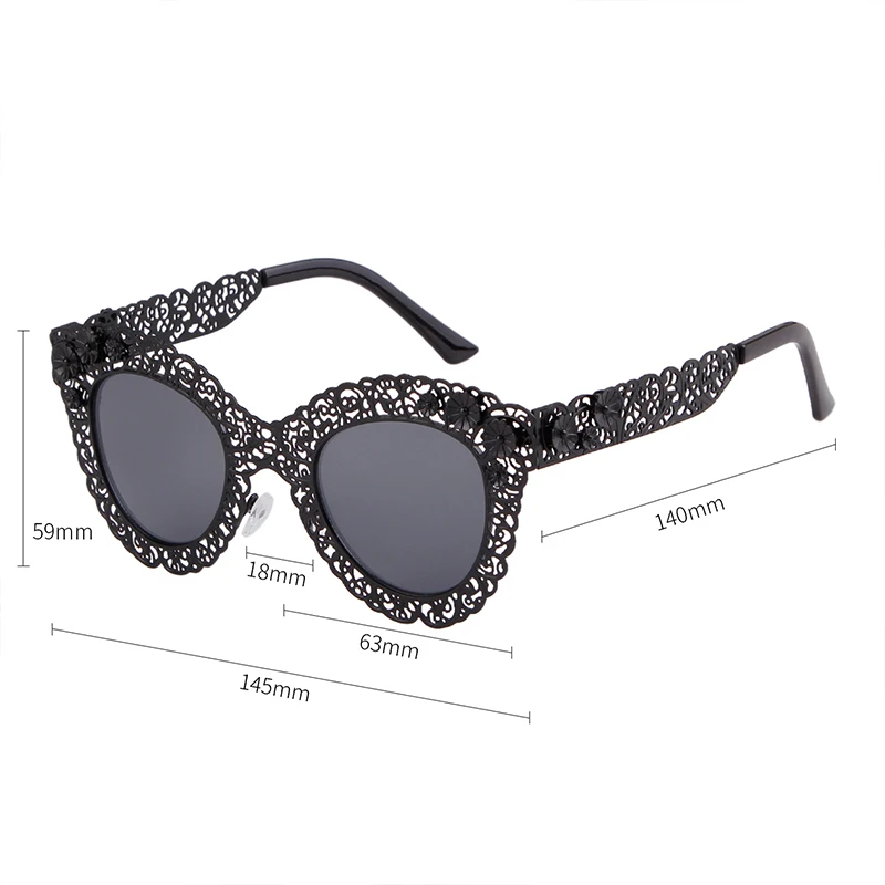WHO CUTIE Роскошные негабаритные солнцезащитные очки "кошачий глаз" для женщин, фирменный дизайн, Ретро стиль, 80 S, барокко, кошачий глаз, солнцезащитные очки, оттенки 670