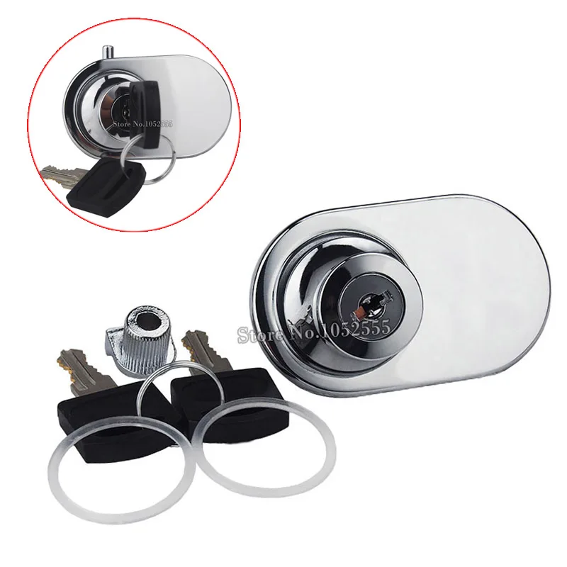 High Quality 5sets Double Glass Door Lock Chrome Finished