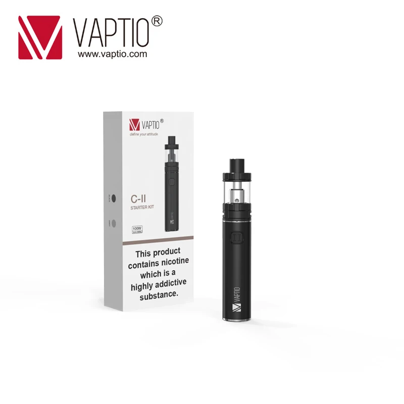 [Подарочная упаковка. Электронная сигарета Vaptio C2 мощностью 100 Вт, ручка Vaptio C2, 4,0 мл и 3000 мА · ч, встроенный набор Vape, комплект vape, распылитель с резьбой 510