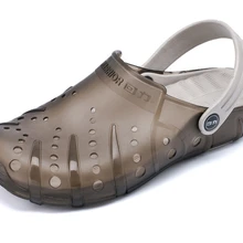 Популярные Сабо; Мужские Пляжные шлепанцы; Летние резиновые сандалии; обувь с отверстиями; Вьетнамки; Pantufas Chinelos Garden Eva zapatos hombre