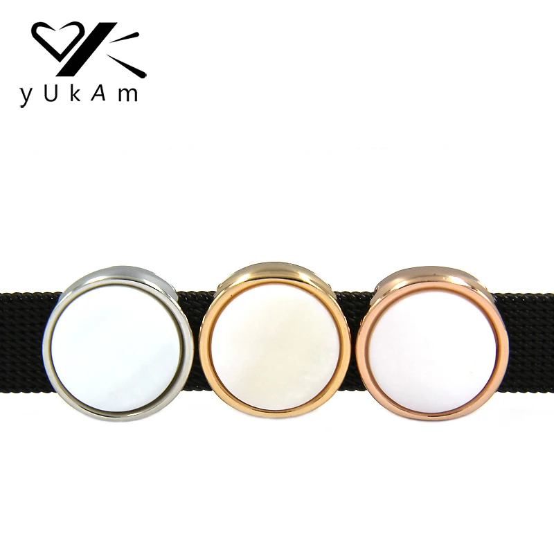 YUKAM Slider ювелирные изделия круглая перламутровая оболочка горка подвески