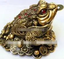 NOVO Oriental Sorte Riqueza Grande Feng Shui Dinheiro Sapo Moeda Chinesa