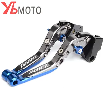 

New Laser Engraved Logo For Kawasaki Z1000 SX Z1000SX/Tourer 2017 Green&Titanium CNC Adjustable Motorcycle Brake Clutch Levers