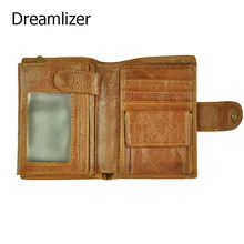 Verticale Brun En Cuir Véritable Hommes Portefeuille Hasp Mâle En Cuir Porte-Monnaie Concepteur Hommes Portefeuille Titulaire de la Carte
