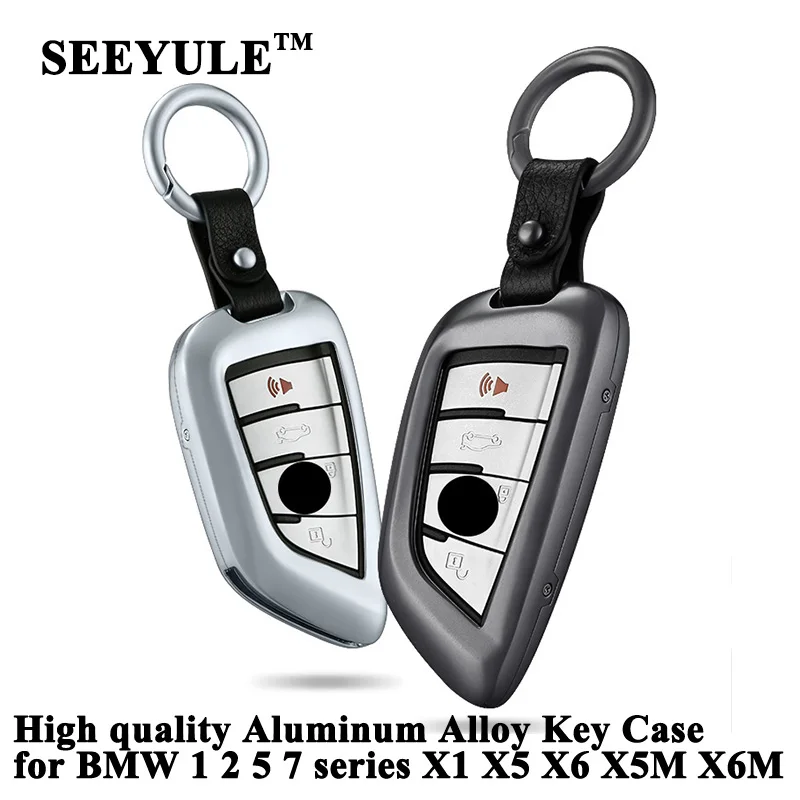 

1pc SEEYULE Styling Car Key Case Cover Key Organizer Shell Storage Bag Car Accessories for BMW 1 2 5 7 series X1 X5 X6 X5M X6M