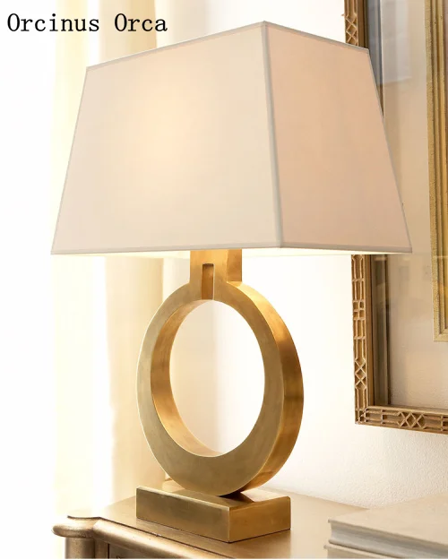

American Creative Classic Iron Table Lamp Bedroom Bedside Lamp Nordic Modern Simple LED Decorative Table Lamp free shipping
