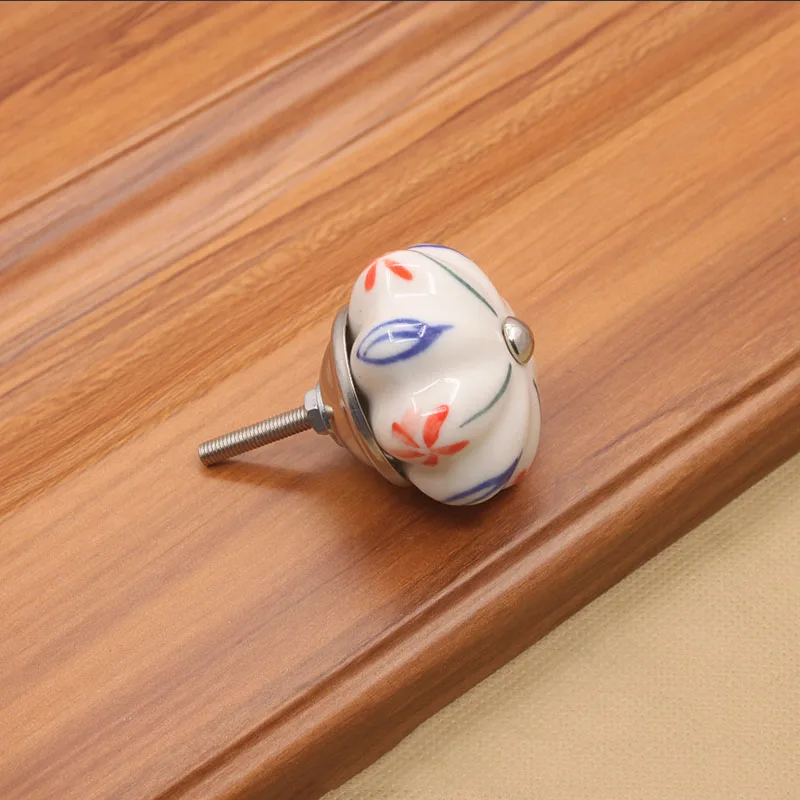 KAK 40 мм Ручная роспись керамические ручки для ящиков Сельский шкаф ручки шкаф Средиземноморский стиль оборудование для обработки мебели