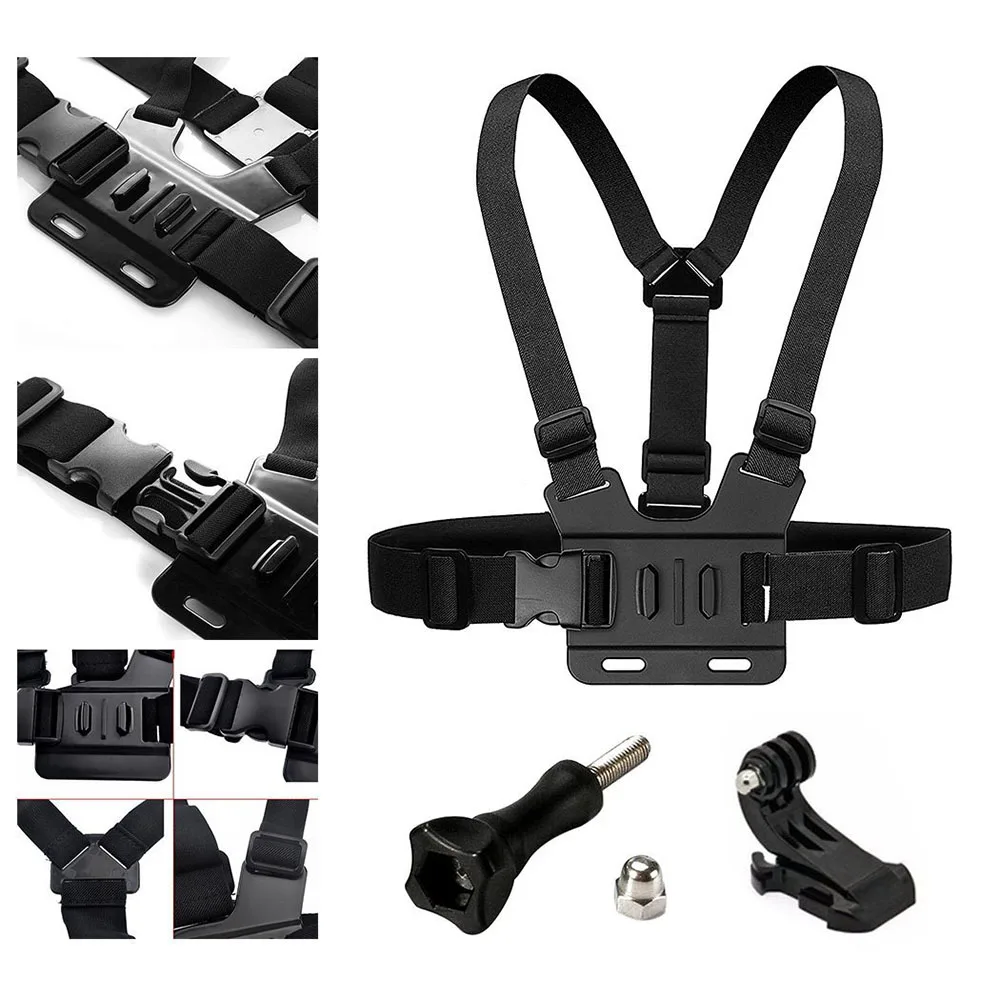 

4 in 1 Go pro for SJCAM SJ4000 Accessories Chest Mount Harness for Gopro hero 6 5 4 3+ 3 SJ5000 sport Action camera