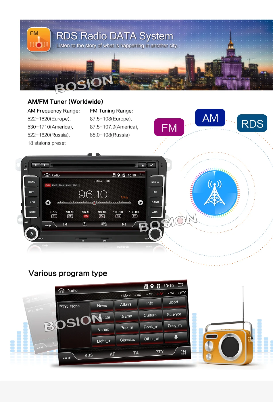 Top Android 7.1 VW GOLF V DVD GPS Player with 7inch Capacitive and Multi-touch Screen 3G Wifi BT Radio Stereo 5