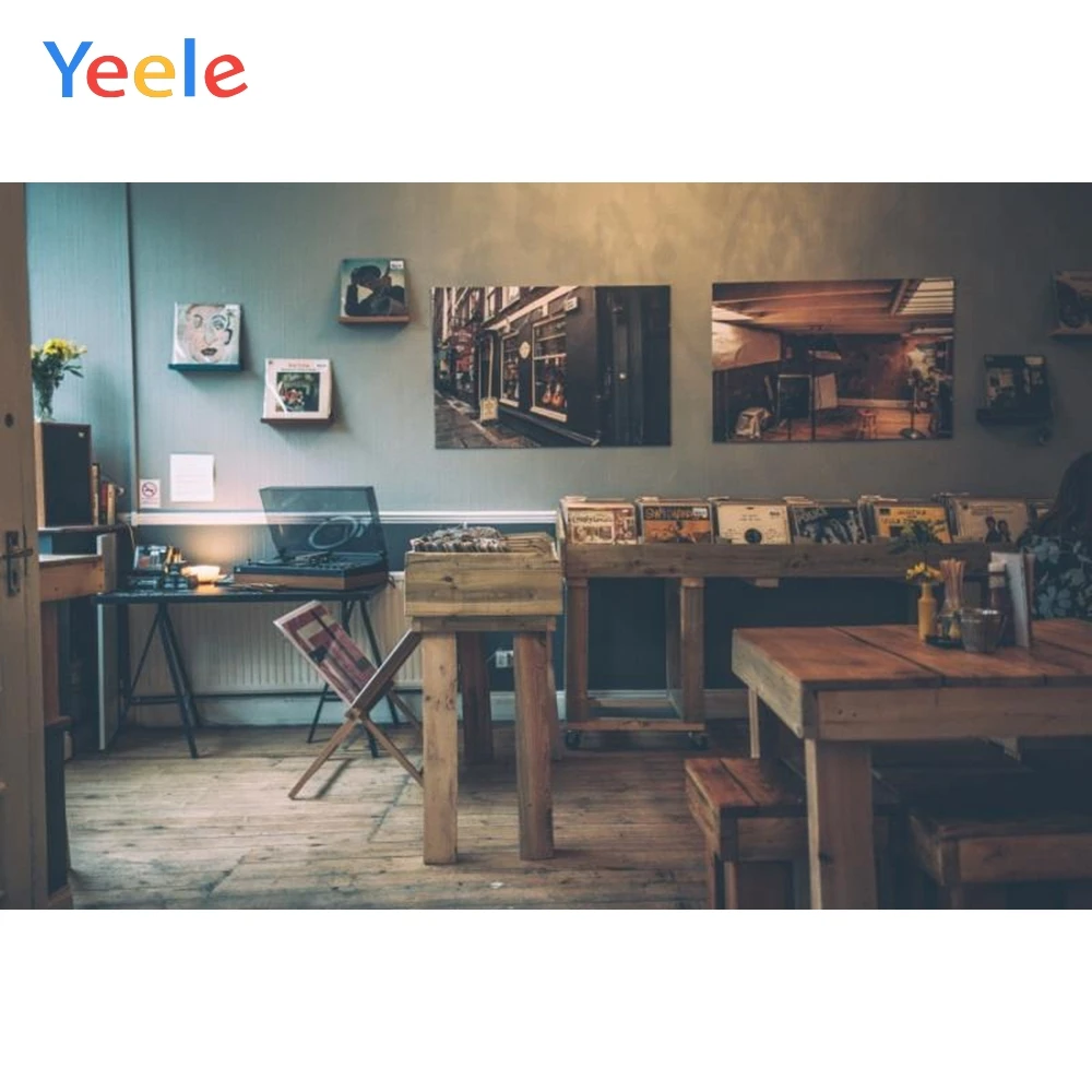 Yeele Retro Record House Shop Interior Phonograph Photography Background Customized Photographic Backdrops For Photo Studio | Электроника