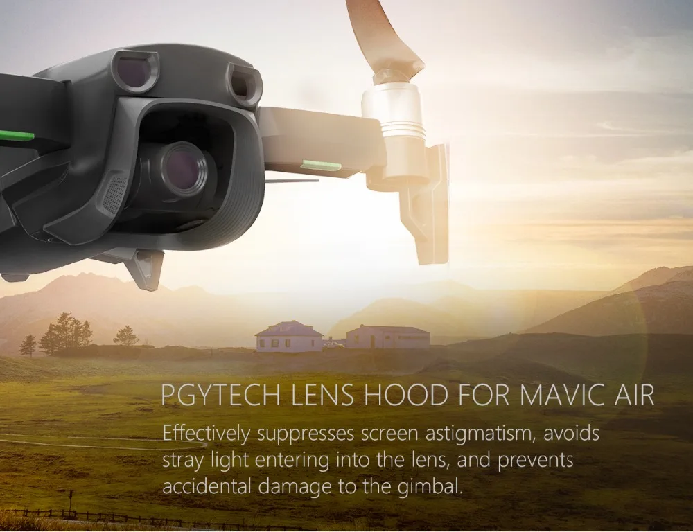 PGYTECH бленда объектива для Mavic Air протектор Защита от Солнца блики щит карданный тент объектив камера Дрон аксессуары DJI Mavic Air