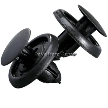50 Pcs Car Fastener fit 7mm Dia Hole Black Push Retainer Rivets Clips for Toyota Automobile Door Bumper Fender Cover Trim Clip