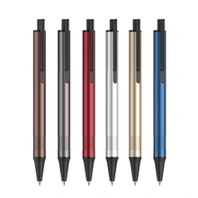 500 шт./лот smoot линия алюминиевая шариковая ручка с лазерным логотипом для продвижения