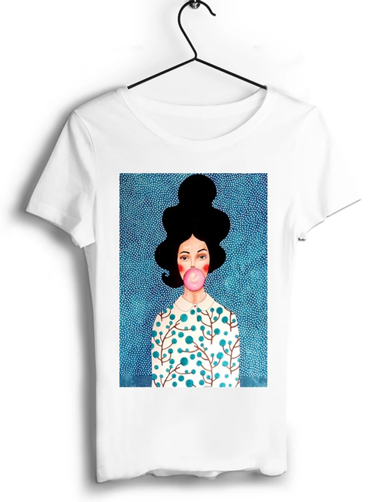 

Nordic Modern Style Handdraw Characters Colorful T-shirt Military TShirt Modal Casual Short Wholesale O-Neck China Mainland