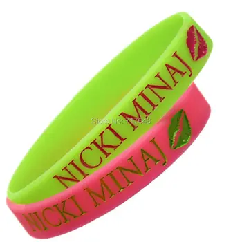 

300pcs Nicki Minaj wristband silicone bracelets free shipping by FEDEX