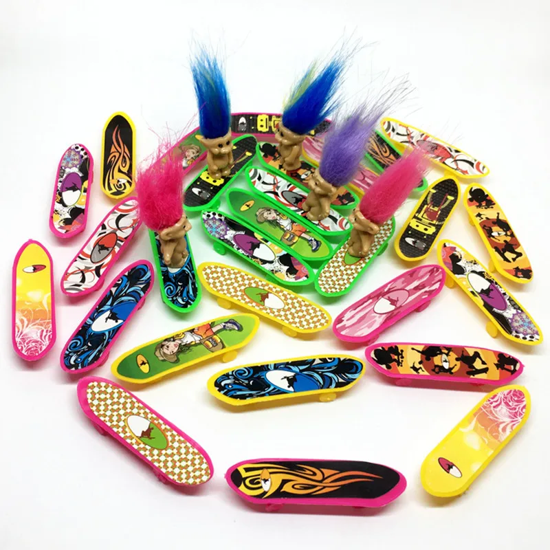 100 шт./компл. Fingerboard Mini Finger Skateboard Tech Deck пластиковый Skate Scooter Throwbacks оригинальная