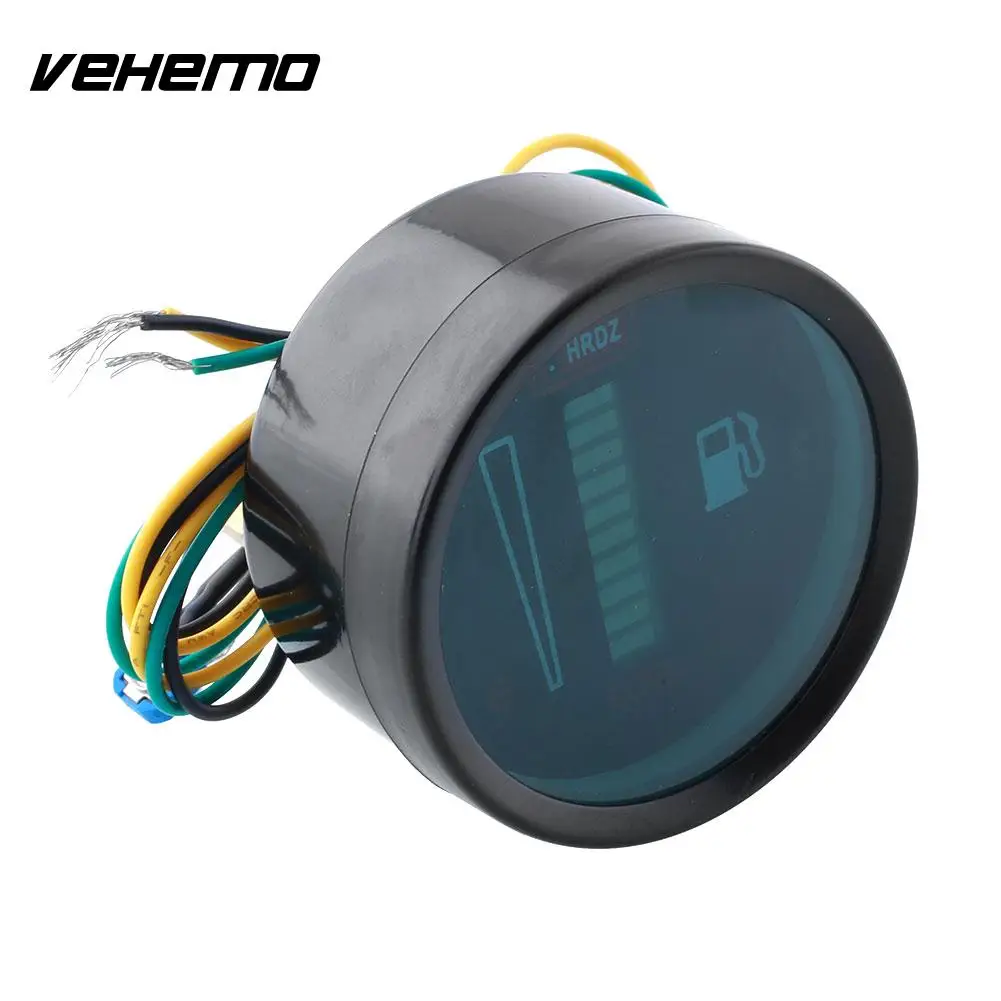 Vehemo Universal Car Motor 2" 52mm Fuel Meter LED Digital Display 12V