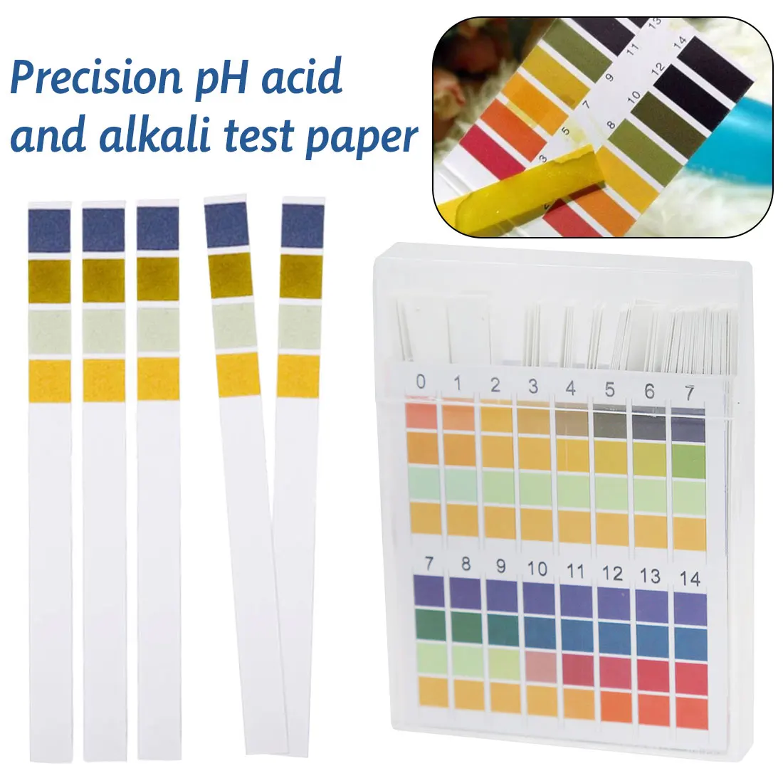 

100pcs Laboratory Household PH Test Strip Indicator PH 0-14 Test Paper For Water Saliva and Urine