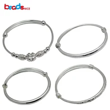 Beadsnice Стерлинговое Серебро регулируемый браслет ручной работы простой браслет женский подарок Свадебные аксессуары ID 34736