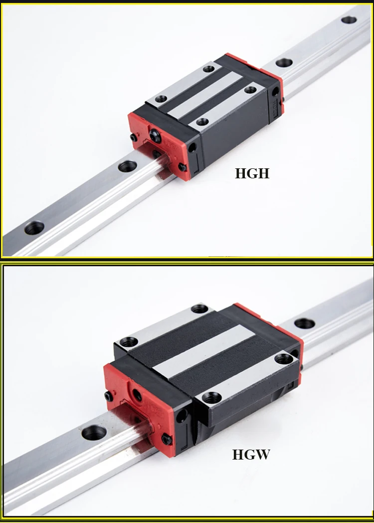 ЧПУ 15 мм 1 шт. HGR15-L1200mm линейные направляющие рельсы с 2 шт. HGW15CC линейный подшипник в корпусе опорный фланец каретки