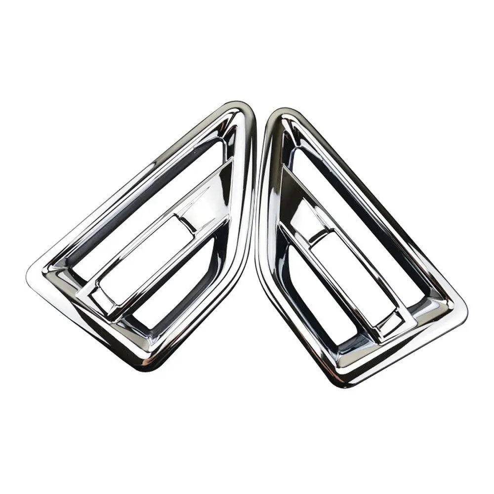 Color : Silver Lin min Firm Fit for 2008-2015 Land Rover Freelander 2 LR2 Chrome ABS Car Side Air Intake Vent Cover Trim 