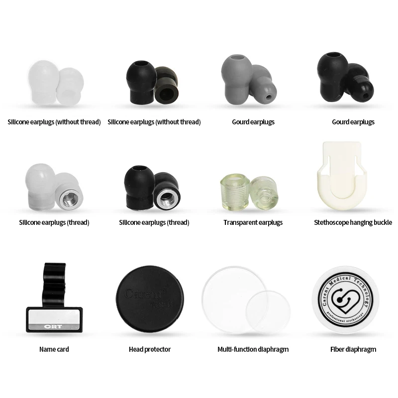 Carent 10 pairs lot Endurable Soft Silicone Earplugs diaphragm head protector name card eartip for Stethoscope