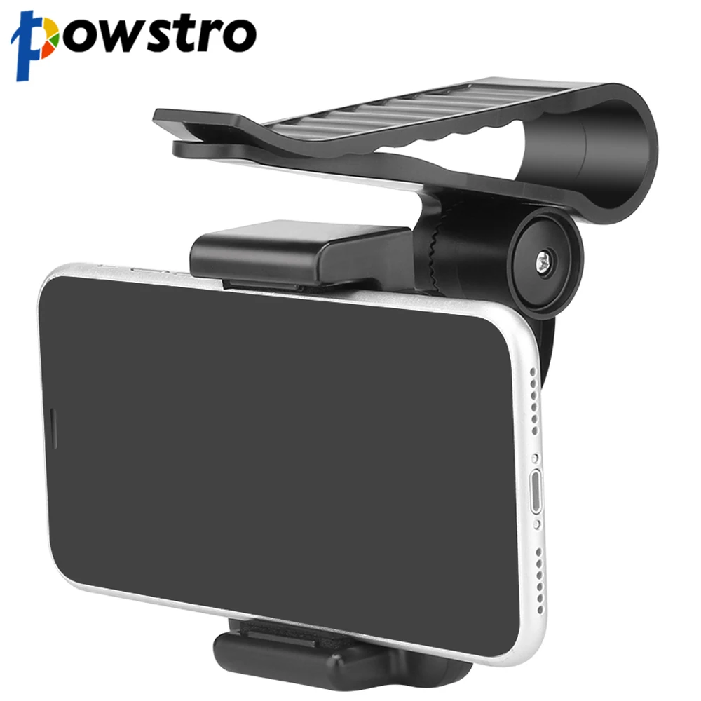 Powstro Универсальный Автомобильный держатель для мобильного телефона 360 Солнцезащитный козырек подставка-держатель для сотового телефона для iPhone 7 8 X Plus для samsung поддержка мобильного телефона