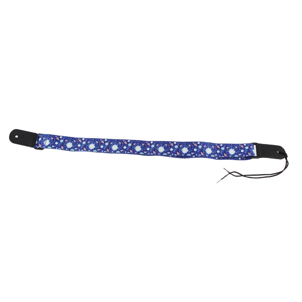 Tooyful Durable Cool Printing Pattern T/C Ukulele Shoulder Strap 4 String Guitar Belt Musical Instrument Accessory