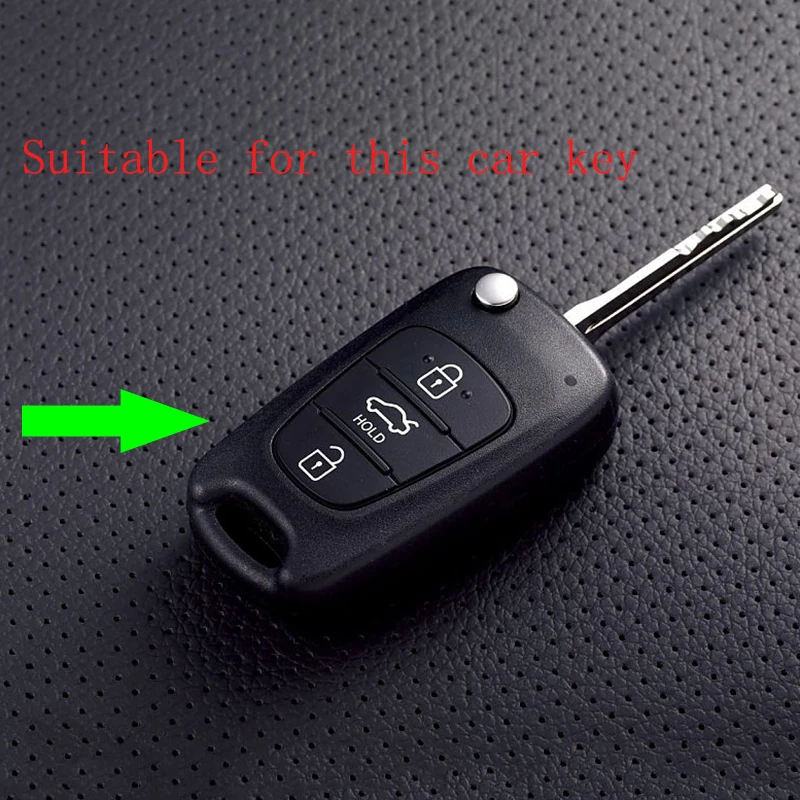 Силиконовый чехол книжка с 3 кнопками для Kia Hyundai i20 i30 i35 iX20 iX35 Solaris Verna 2017|remote silicone|key
