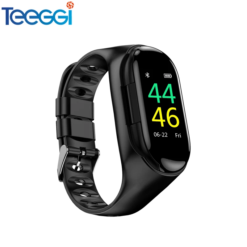 

Teeggi M1 TWS Wireless Bluetooth Headset Smart Watch Sports Instrument Heart Rate Color Watch + Bluetooth Headset Combination